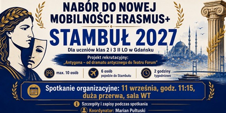 Ersmus+ Stambuł - rekrutacja