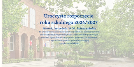 Powiększ grafikę: Plakat informujący o rozpoczęciu roku szkolnego