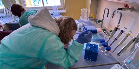 Powiększ grafikę: Uczniowie klas 4c i 4d podczas warsztatów biotechnologicznych