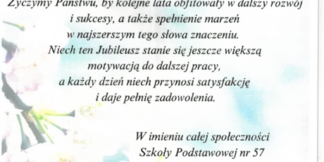 Powiększ grafikę: Życzenia z okazji Jubileuszu 80-lecia II LO