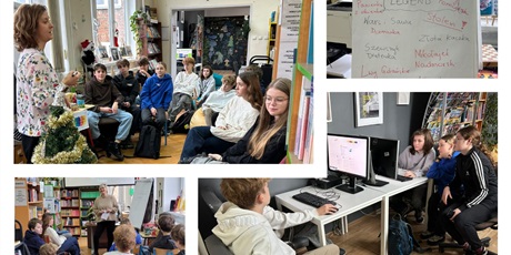 Powiększ grafikę: Uczniowie klasy 1A i 1E podczas prac nad projektem eTwinning