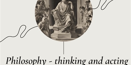 Powiększ grafikę: Plakat informujący o rekrutacji do projektu Erasmus+ "Philosophy -thinking and acting"