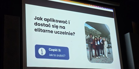 Powiększ grafikę: Spotkanie uczniów klas 4a i 4ebis z przedstawicielami  firmy  doradztwa akademickiego Edunade